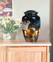 classic basketball urn, memorial burial funeral cremation