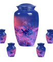 Turtle Theme Large Urn With 4 Keepsake Urn