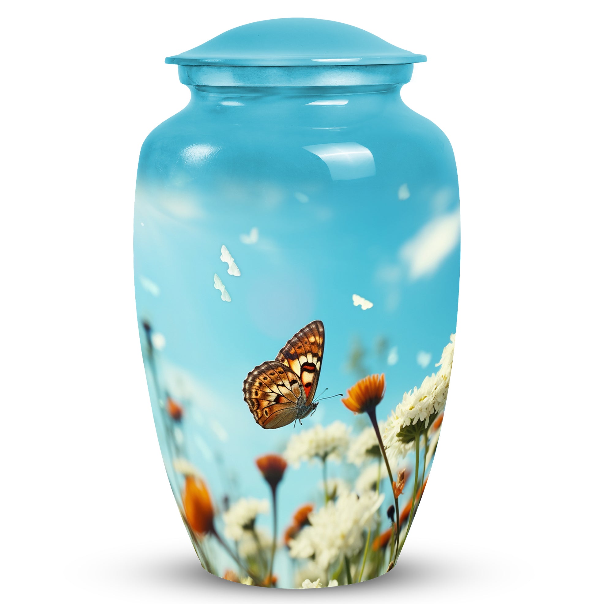 Blue Butterfly Urns For Human Ashes Size 10inch