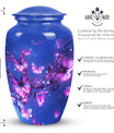 Purple Butterfly Cremation Urns Size 10inch