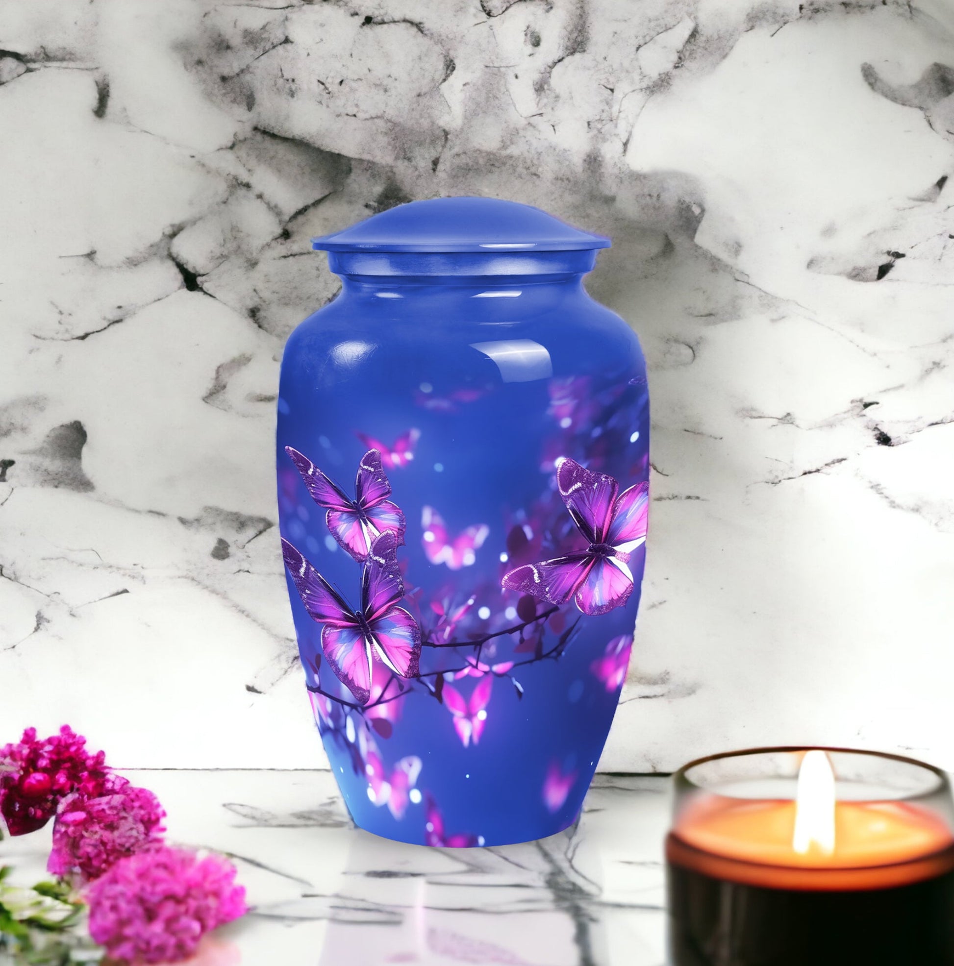 Purple Butterfly Cremation Urns Size 10inch