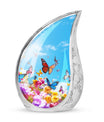 Colorful Butterflies Urn for Adult Ashes, ideal Cremation Urn for Dad's Human Remains