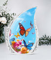 Colorful Butterflies Urn for Adult Ashes, ideal Cremation Urn for Dad's Human Remains