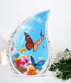 Colorful Butterflies Urn for Adult Ashes, ideal Cremation Urn for Dad's Human Remains