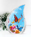 Colorful Butterflies Urn for Adult Ashes, ideal Cremation Urn for Dad's Human Remains