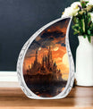 Elegant evening castle design cremation burial urn for adult ashes, appropriate memorial for men