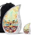 Abstract Cycling Dreams - Bike Urns Funeral Large  Urns