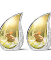 Sunlit Daisy Hopper - Rabbit Urns Funeral Large  Urns