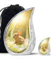 Sunlit Daisy Hopper - Rabbit Urns Funeral Large  Urns