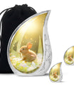 Sunlit Daisy Hopper - Rabbit Urns Funeral Large  Urns