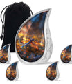Fiery Dragonfly Dreams - Dragonfly Urn Memorial, Funeral Shape Urn