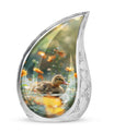 Dawn Flower Duckling - Duck Urn Large Memorial, Funeral Urn For Ashes