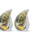 Dawn Flower Duckling - Duck Urn Large Memorial, Funeral Urn For Ashes