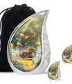 Dawn Flower Duckling - Duck Urn Large Memorial, Funeral Urn For Ashes