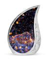 Starry Night Prowl - Tiger Urn Memorial, Funeral Shape Urn