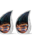 Fiery Rain Stride - Tiger Urn Memorial, Funeral Cremation Urn For Ashes