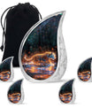 Fiery Rain Stride - Tiger Urn Memorial, Funeral Cremation Urn For Ashes