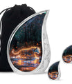 Fiery Rain Stride - Tiger Urn Memorial, Funeral Cremation Urn For Ashes