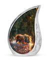 Glowing Monsoon Majesty - Tiger Urn Memorial, Funeral Shape Urn