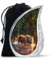 Glowing Monsoon Majesty - Tiger Urn Memorial, Funeral Shape Urn