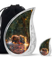 Glowing Monsoon Majesty - Tiger Urn Memorial, Funeral Shape Urn