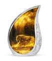 Firelit Majesty - Tiger Urn Memorial, Funeral Cremation Urn