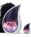 Crimson Ember Stalker - Tiger Urn Memorial, Funeral Shape Urn