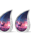 Crimson Twilight Vigil - Deer Urn Memorial, Funeral Cremation Urn