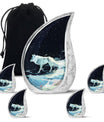 Wolf Wanderlust - Wolf Urn Memorial, Funeral Cremation Urn For Ashes