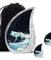 Wolf Wanderlust - Wolf Urn Memorial, Funeral Cremation Urn For Ashes