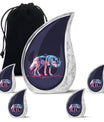 Neon Predator Essence - Wolf Urn Memorial, Funeral Shape Urn