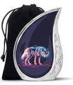 Neon Predator Essence - Wolf Urn Memorial, Funeral Shape Urn