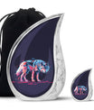 Neon Predator Essence - Wolf Urn Memorial, Funeral Shape Urn