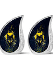 Electric Lupine - Wolf Urn Memorial, Funeral Cremation Urn For Ashes