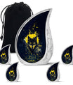 Electric Lupine - Wolf Urn Memorial, Funeral Cremation Urn For Ashes
