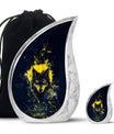 Electric Lupine - Wolf Urn Memorial, Funeral Cremation Urn For Ashes