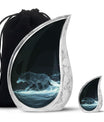 Celestial Wraith Wolf - Wolf Urn Large Memorial, Funeral Urn For Ashes