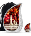 Chess Urn For Ashes Adult Male Large Memorial, Funeral Urn For Ashes
