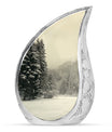 Snowflakes Urn For Ashes Female Memorial, Funeral Shape Urn