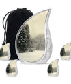 Snowflakes Urn For Ashes Female Memorial, Funeral Shape Urn