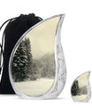Snowflakes Urn For Ashes Female Memorial, Funeral Shape Urn