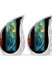 Stained Glass Urn For Ashes Memorial, Funeral Shape Urn
