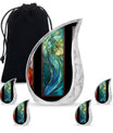 Stained Glass Urn For Ashes Memorial, Funeral Shape Urn