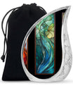 Stained Glass Urn For Ashes Memorial, Funeral Shape Urn