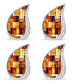 Stained Glass Cool Urn Ashes Memorial, Funeral Cremation Urn For Ashes