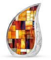 Stained Glass Cool Urn Ashes Memorial, Funeral Cremation Urn For Ashes