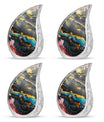 Abstract Small Keepsake Urns For Human Ashes Memorial, Funeral Shape Urn