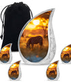 Zebra Small Urn For Human Ashes Funeral, Ashes Cremation Urn