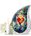 Stained Glass Ashes Keepsake Funeral, Ashes Cremation Urn