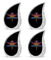 Cosmic Dragonfly Large Urn Funeral, Ashes Cremation Urn